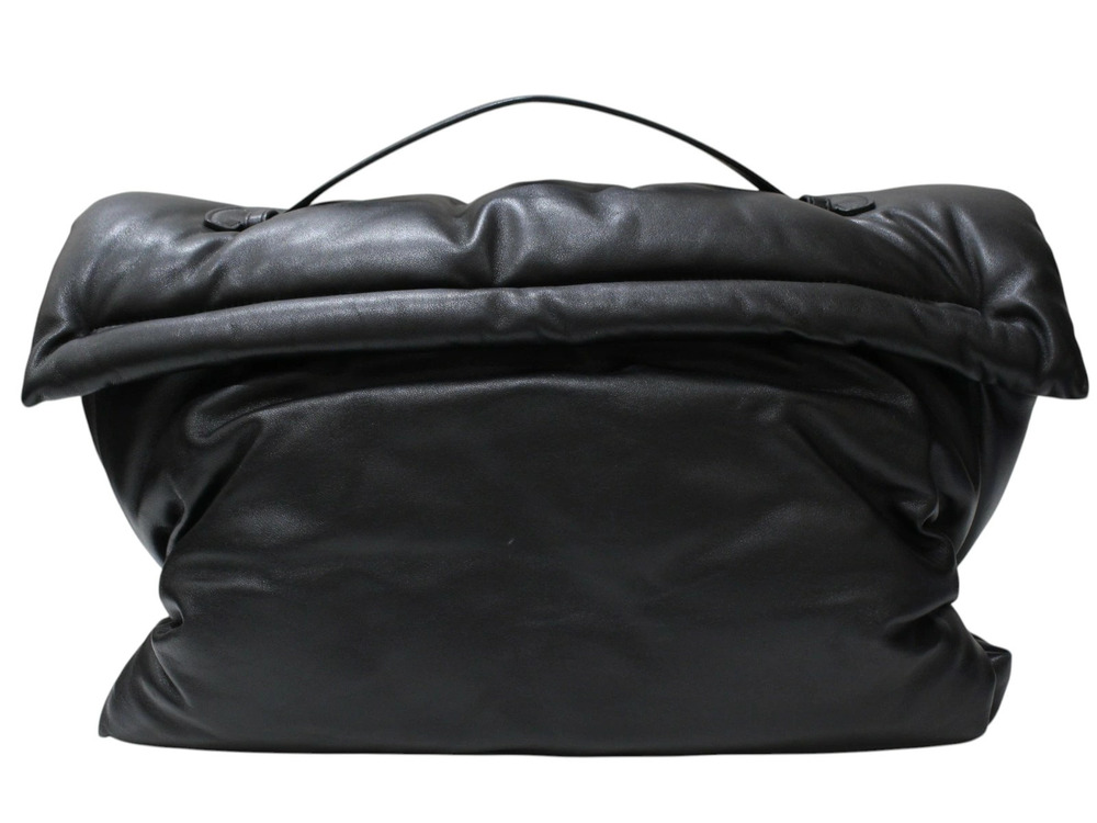 Celine Lambskin Pillow Bag Black Handbag Soft Super